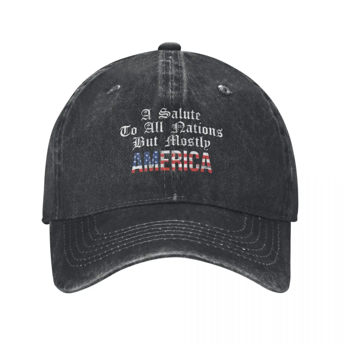 A Salute to All Nations But Mostly AMERICA! Vintage Baseball Cap Kids Hat Golf Hat Man Women's Hats Men's