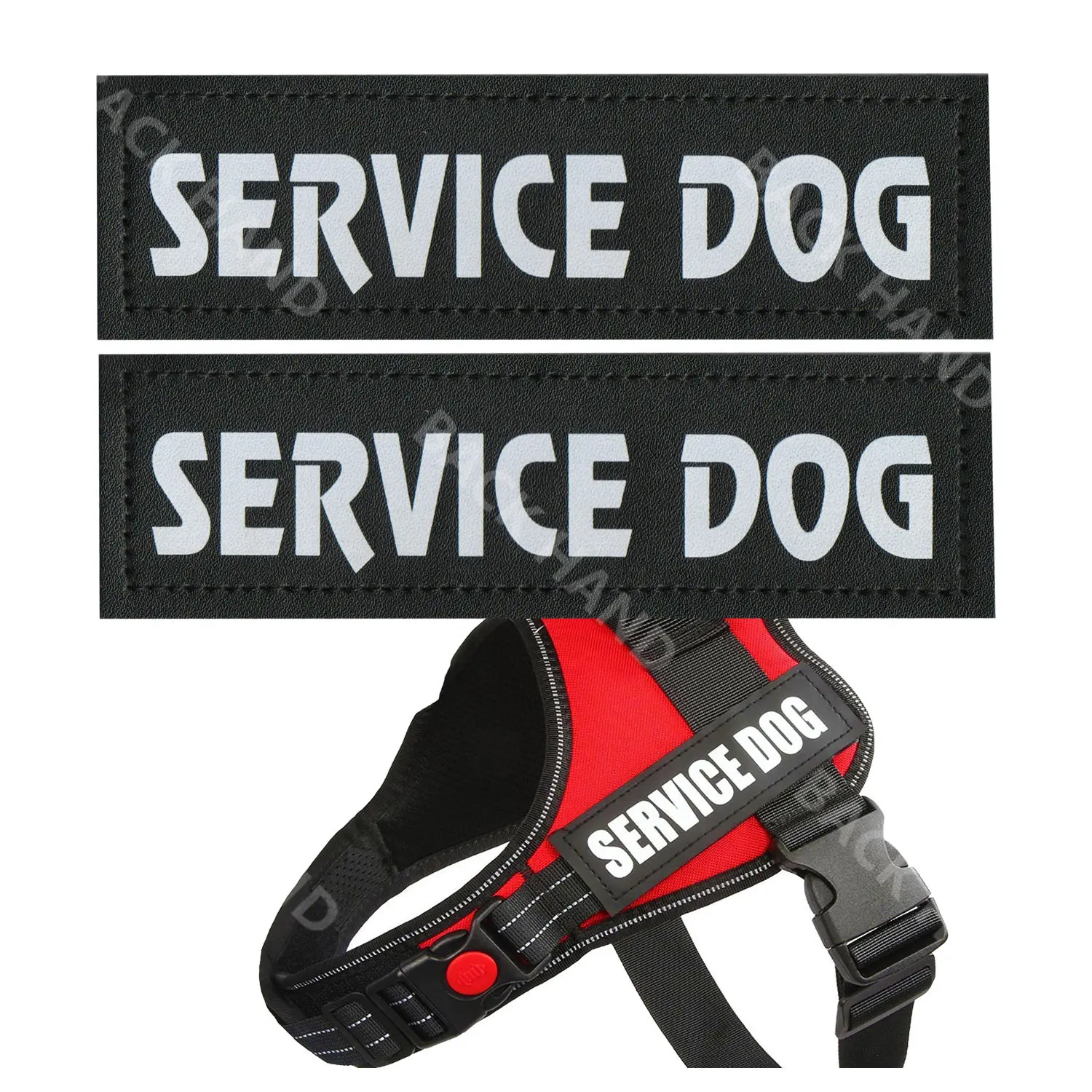 IN TRAINING Reflective IR Emblem Hook Fastener Patches SERVICE DOG Badge Morale Sew on Patches Badge for Dog Harness Do Not Pet