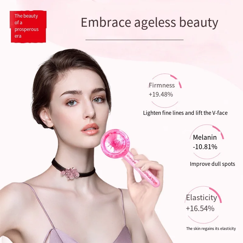 2 قطعة/المجموعة هوكي الجليد الطاقة الجمال كريستال الكرة تبريد الوجه كرات الثلج كريستال موجة المياه تدليك الوجه والعين أداة العناية بالبشرة