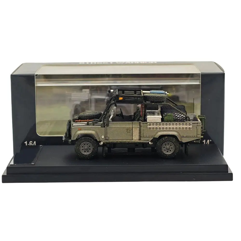

STREET WARRIOR 1:64 Defender Tomb Raider x Limited 499 Diecast Model Car Miniature Collection Toy Vehicle Models