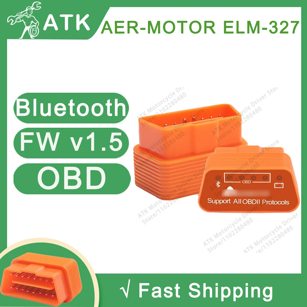 حار بيع السيارات 2024 خطأ الماسح الضوئي aer-mmotor elm-327 fw v1.5 متوافق مع بلوتوث على المدى القصير تنظيم الوقود مشعب السحب الضغط المطلق خنق موقف استشعار الأوكسجين الجهد حساب قيمة الحمولة مسح رمز الخطأ وإغلاق ميل