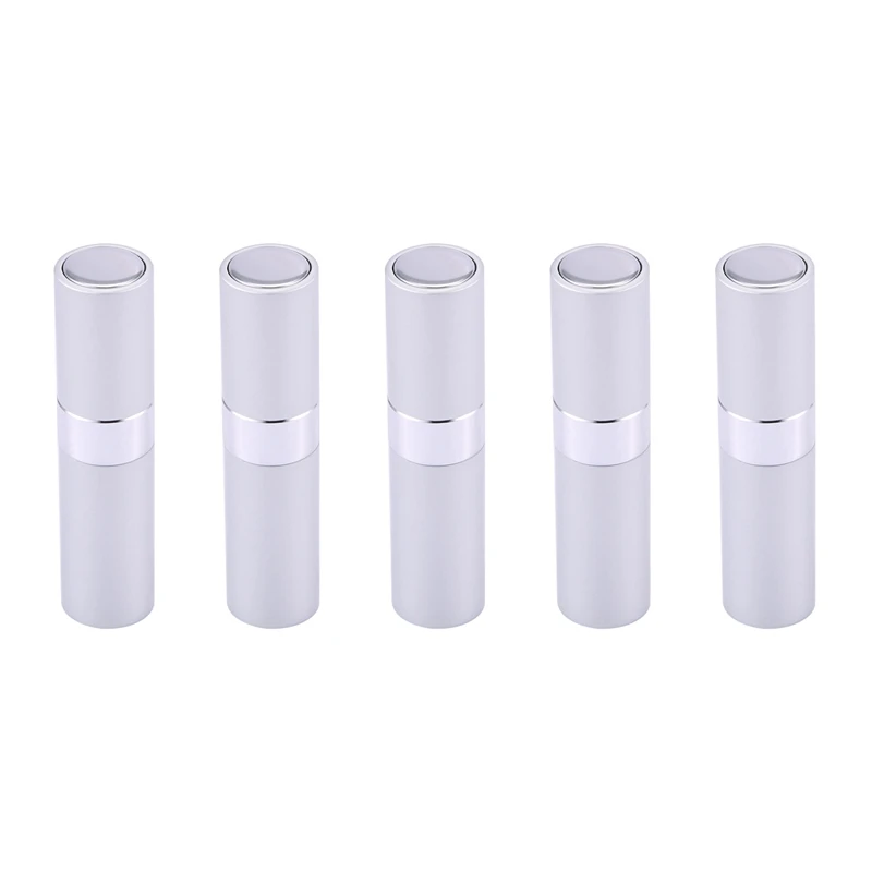 5 × 8 مل زجاجة عطر صغيرة محمولة للسفر قابلة لإعادة الملء - فضي