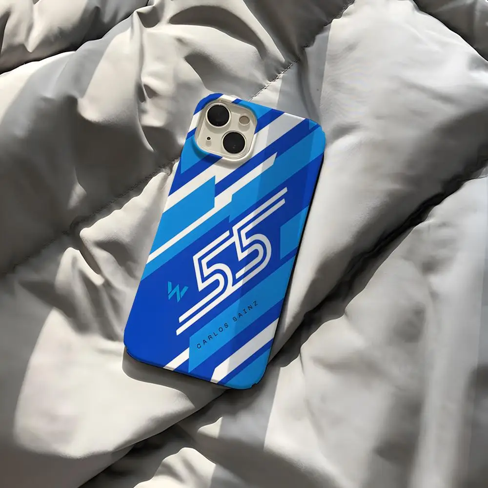 Чехол для телефона Carlos Sainz 55 для IPhone 16 15 14 13 12 11 Pro Max 11MINI 2025 16 Plus глянцевый HD пленочный чехол
