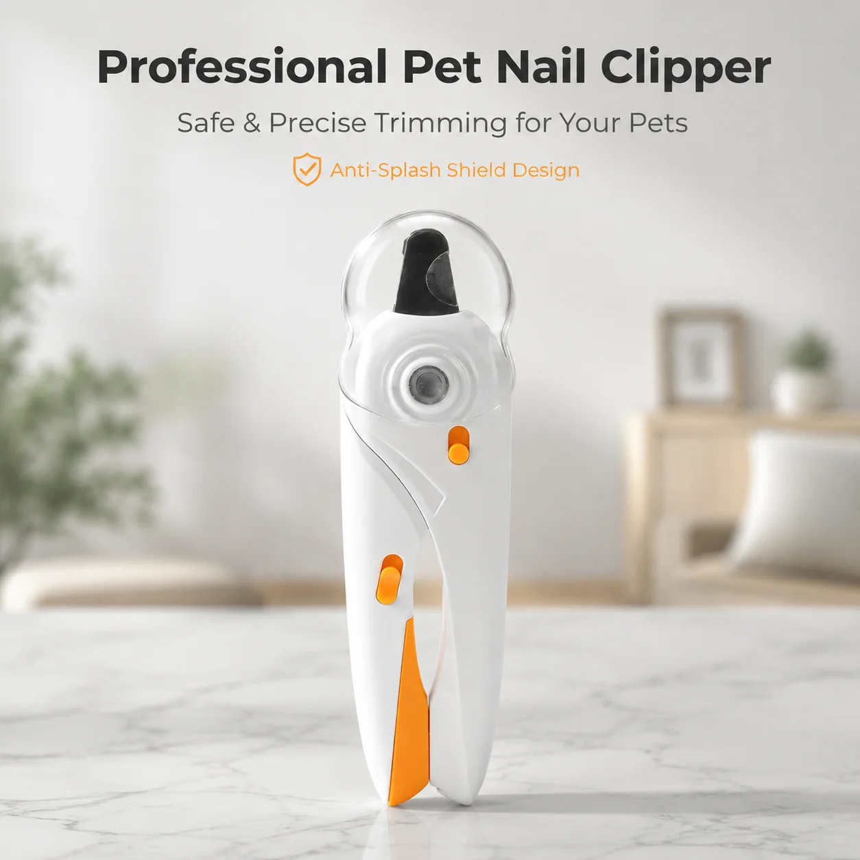 Pet Supplies Hours - Professionelle Haustier-Nagelschere mit LED-Licht, Krallenpflege-Schere für