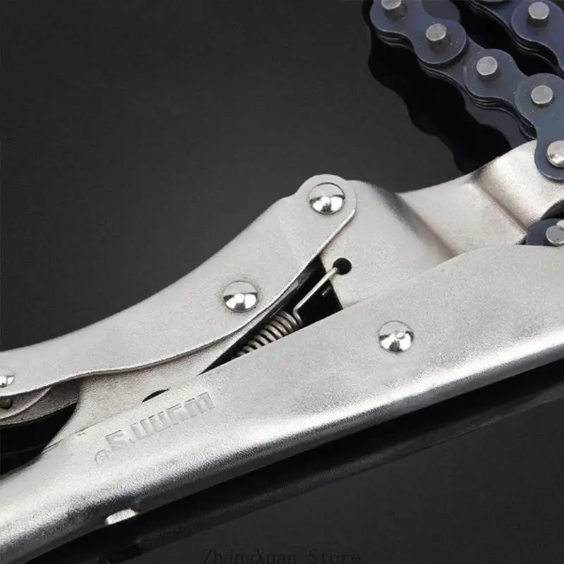 Locking Chain Clamp with Chain Heavy-Duty Chain Vise Wrench Chain Clamp Locking 3XUF