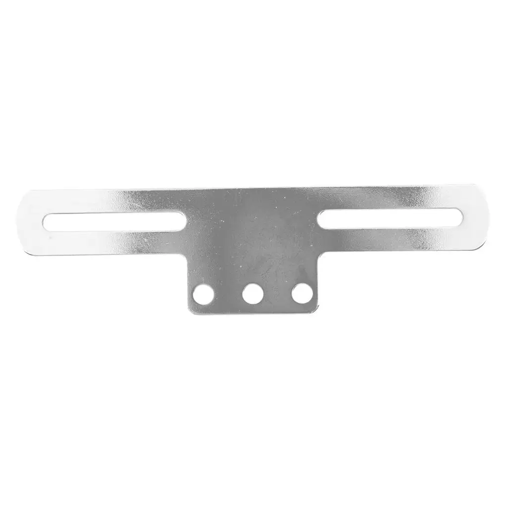 Universal Tail Motorcycle License Plate Iron Bracket Motorbike License Plate Holder Accessory M6 Screw 6.97 Inch Length Sliver