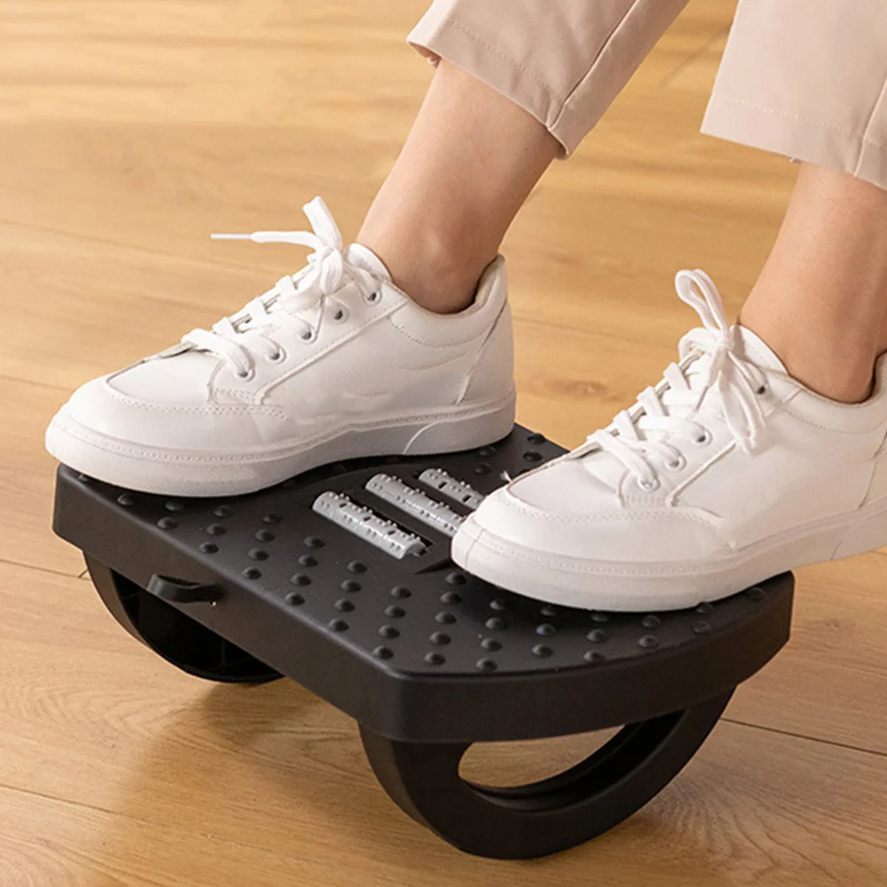 

Foot Rest Small Step Stool Non-Slip Plastic Adjustable Office Footstool Under Desk Bathroom Massage Roller Portable Household