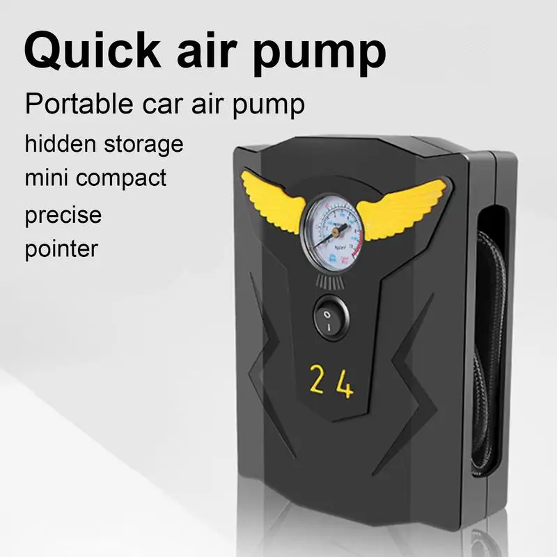 

Electric Car Air Compressor Portable Auto Tire Inflator Automatic Pumps 12V 150PSI Tire Inflator With Pressure Gauge Bike Truck