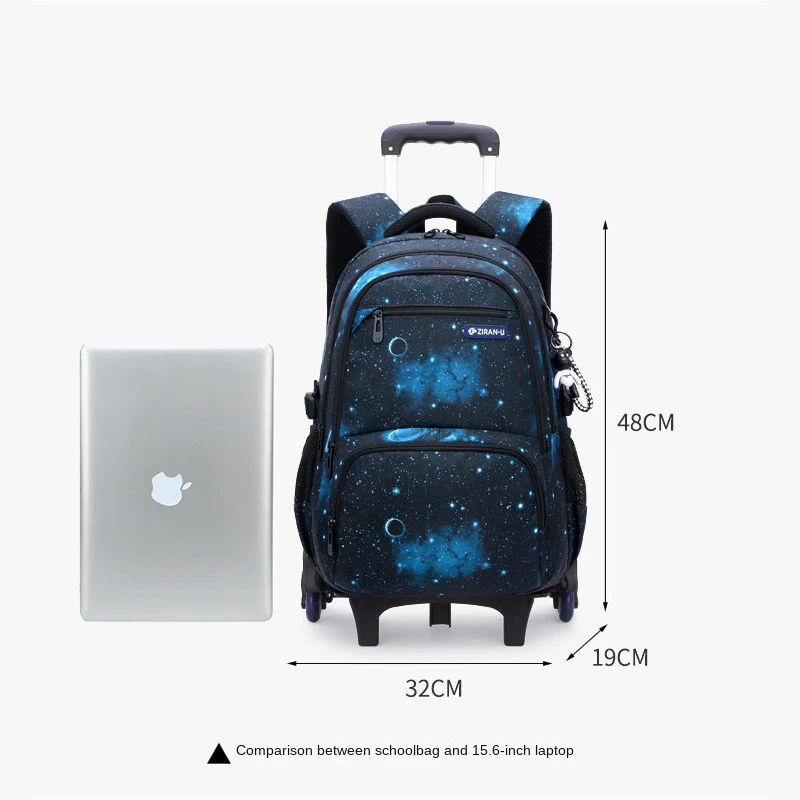 Mochila escolar con ruedas para niños, morral escolar con ruedas