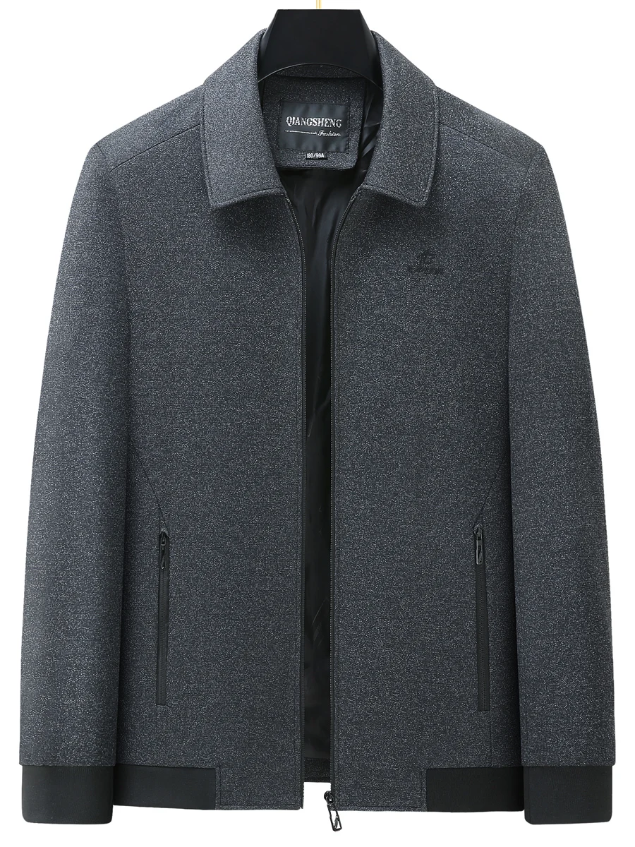 

Мужская повседневная верхняя одежда Thiened с воротником-стойкой, верхняя одежда для мужчин среднего возраста и лет, весна-осень