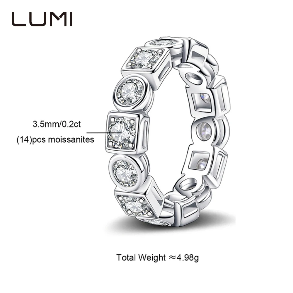 

Роскошное женское кольцо из стерлингового серебра 925 пробы с муассанитом, 14 шт., 0,2 карата, сверкающее ювелирное изделие, подарок на годовщину, вечная любовь