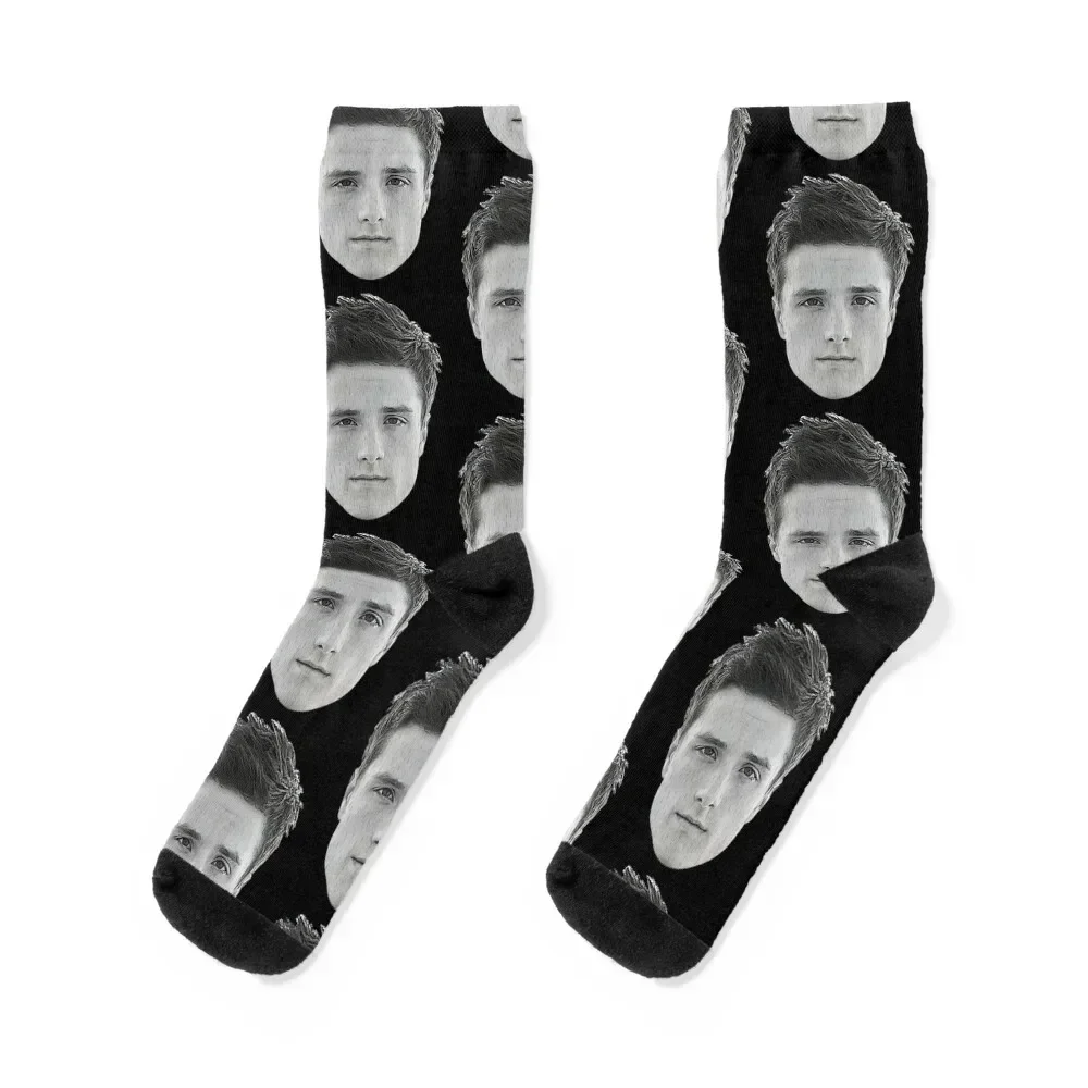 Josh Hutcherson's Face Engraved on a Wooden Spoon Socks gym retro gifts Luxury Woman Socks Men's