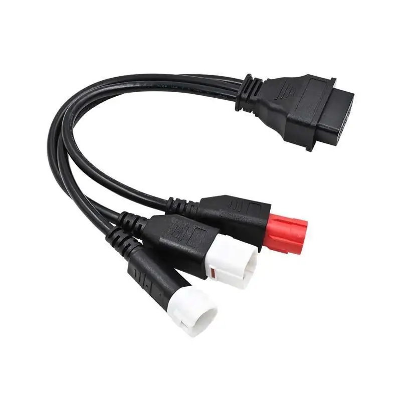 OBD2 To 3 Pin Motorcycle Diagnostic Adapter Cable For Motorbike Fault Code Reader Tool For Fault Detection And Maintenance