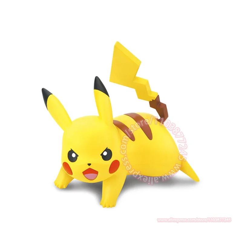 BANDAI Pokemon PLAMO Pikachu mano regalo de cumpleaños para niños modelo de ensamblaje juguete de moda decoración de mesa postura sentada