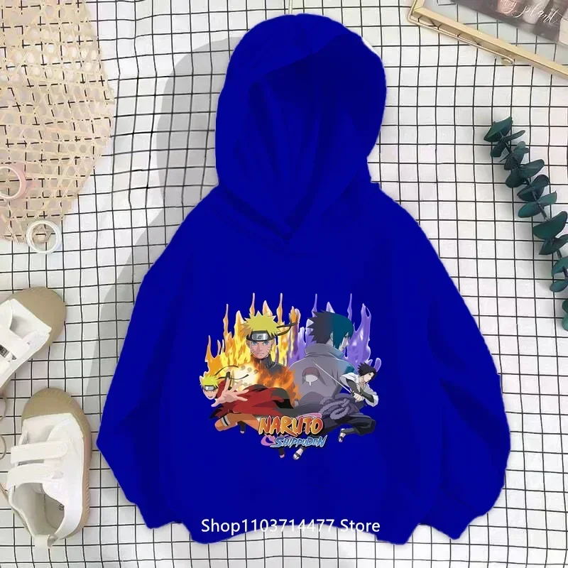 2024 Anime hoodie anak-anak hoodie katun animasi untuk anak laki-laki dan perempuan usia 3-14t