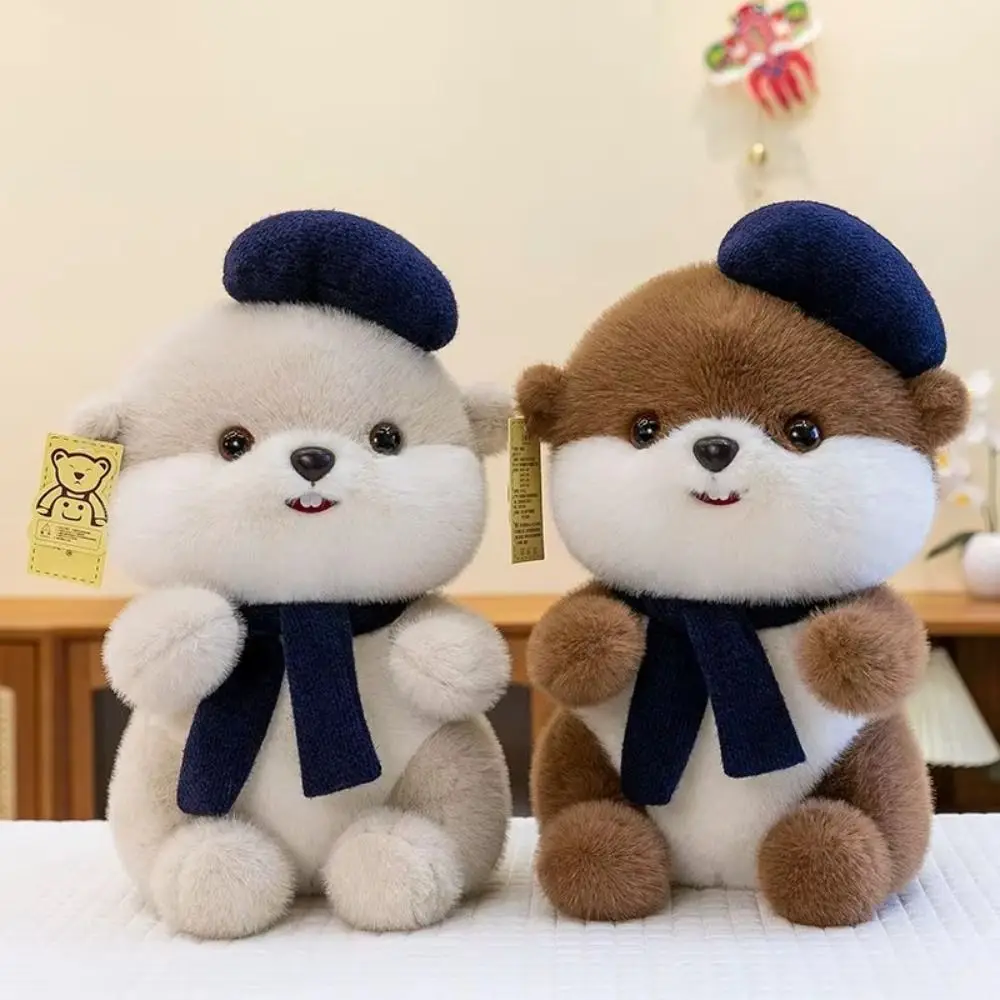 

Kawaii Series Ornaments Fluffy Beaver Doll Soft Collection Little Otter Novelty Cartoon Squirrel Birthday Gift