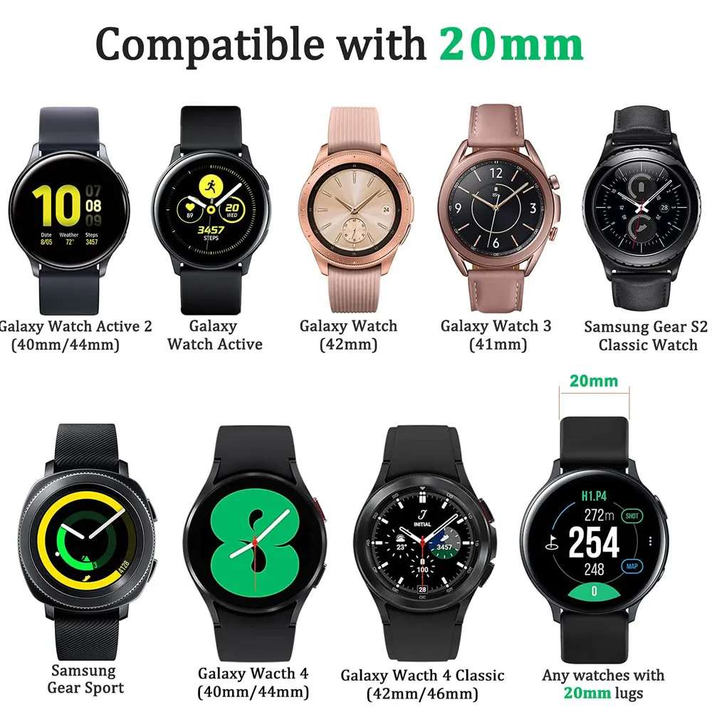 20Mm Silicone Dây Đeo Cho Samsung Galaxy Đồng Hồ 4 Ban Nhạc 40Mm 44Mm Đồng Hồ Thể Thao Ban Nhạc Cho Galaxy Đồng Hồ 4 Cổ Điển Ban Nhạc 42Mm 46Mm