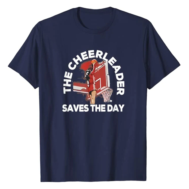 Camiseta divertida de baloncesto The animadora save The Day, ropa estética, camiseta gráfica para amantes del baloncesto, Tops casuales, regalos