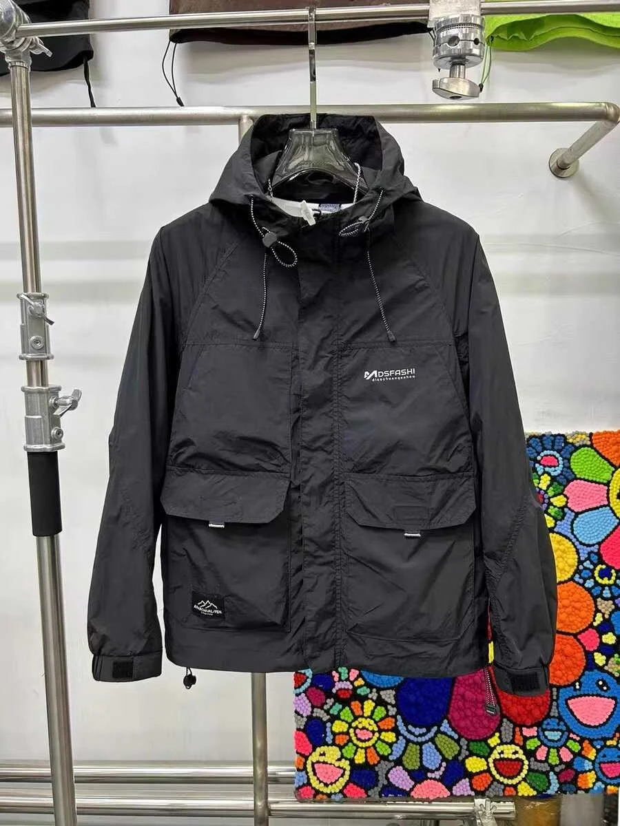 

Youth Men's Summer Lightweight Hooded Workwear Sun Protection Faionable Casual Trendy Jaet Qui Dry Polyester Fiber