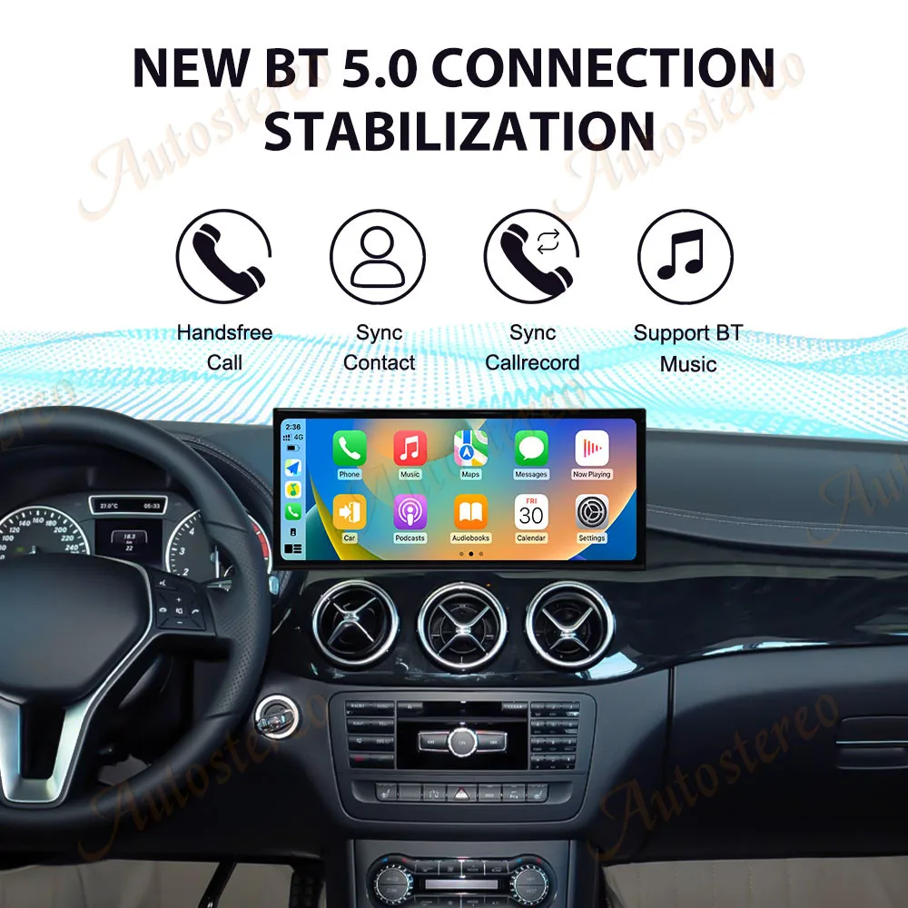 15.8 Inch Qualcomm Android 14 Carplay For Mercedes Benz W246 2011-2014 Car Multimedia Player GPS Navigation Car Radio Head Unit