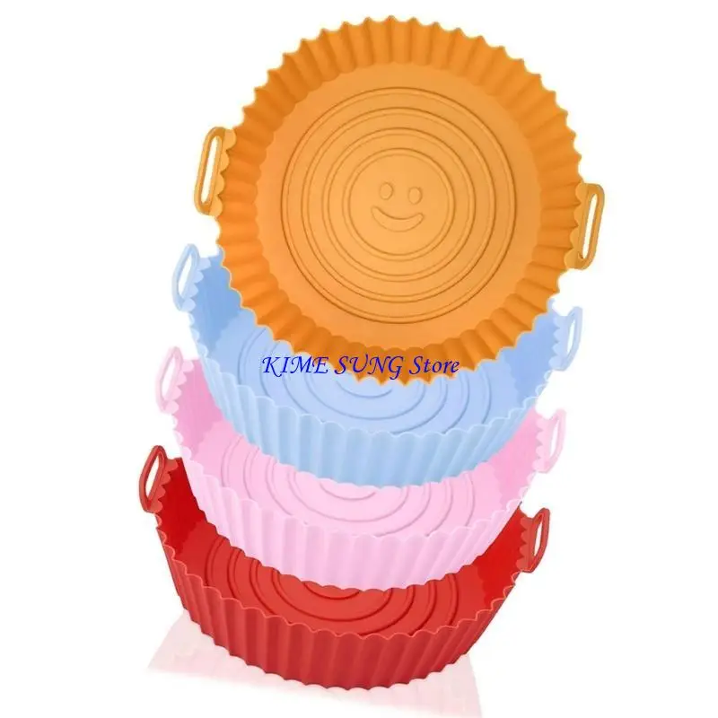 

L5BD 4Pieces Silicone Air Fryers Pads Silicone Liners Nonstick Cooking Accessory Air Fryers Basket Suitable for Air Frying