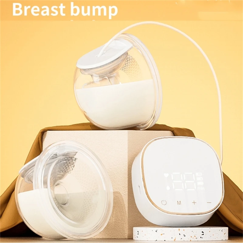 

Separable Double Side Electric Breastfeeding Pump Automatic Milk Collector Invisible Wearing Milk Pump for Busy Moms