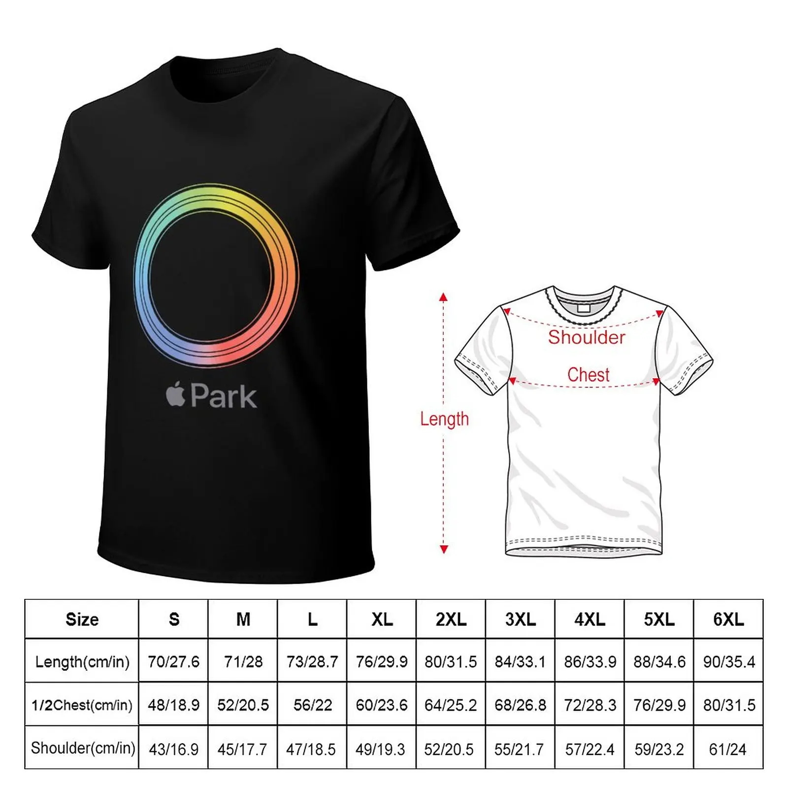 Apple Park T-Shirt summer top Tee shirt kawaii clothes black t-shirts for men