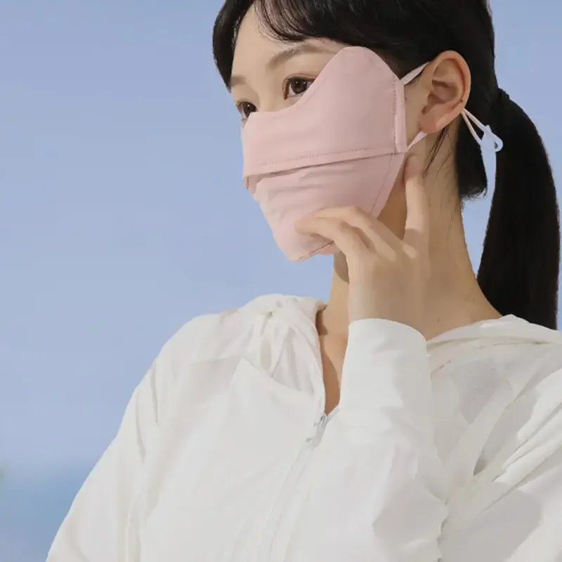 

Hot Sell Face Mask Outdoor Sports Summer Ice Silk Sunscreen Face Sun Protection Forehead Thin Section Breathable