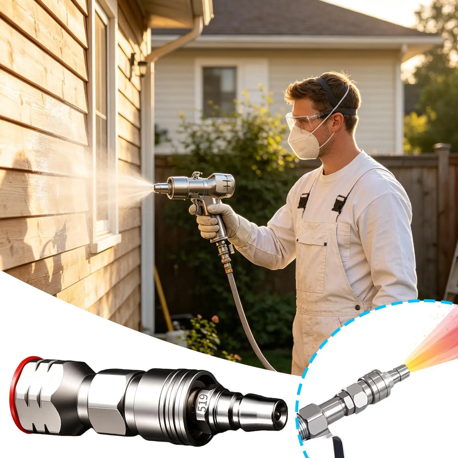 Paint Sprayer Machine Nozzle Quick Connect Painting Attachments Paint Sprayer Machine Spray Tips For Construction House