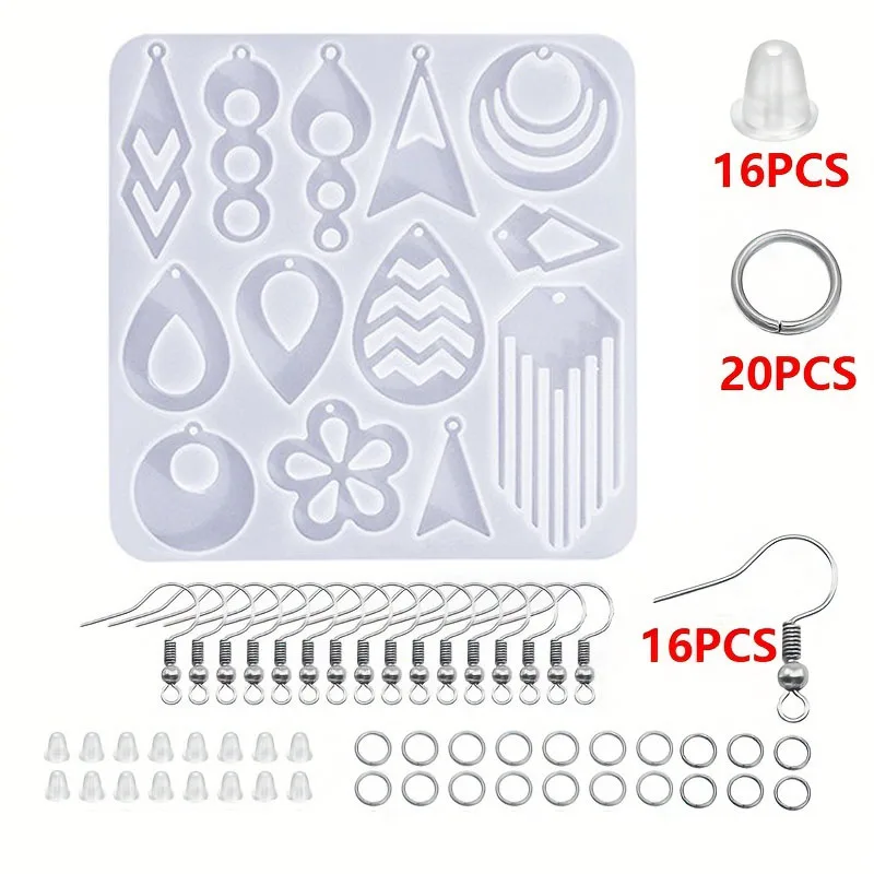 

DIY dropper hollow series geometric earrings silicone mold irregular shaped earrings pendant jewelry earring mold