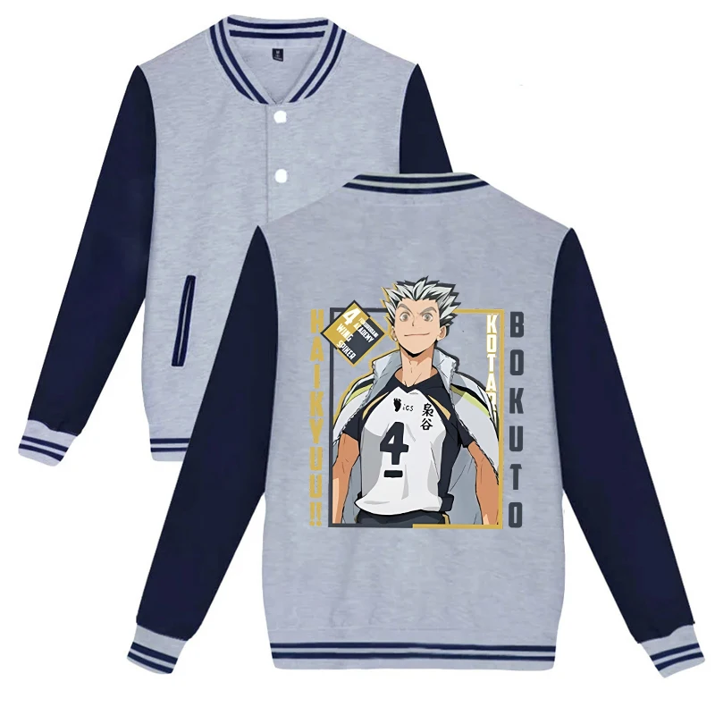 Nuova giacca da Baseball per donna uomo Kotaro Bokuto Print felpa Harajuku Jersey Clothes