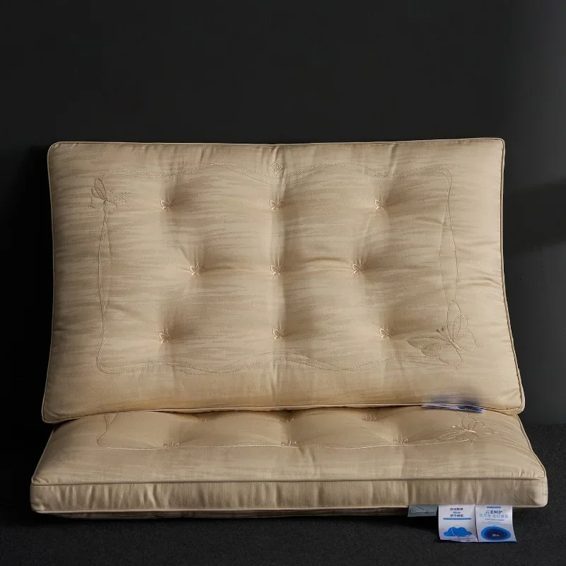 1PCS new Yunrou silk high quality high rebound pillow core cervical spine dormitory household soft pillow