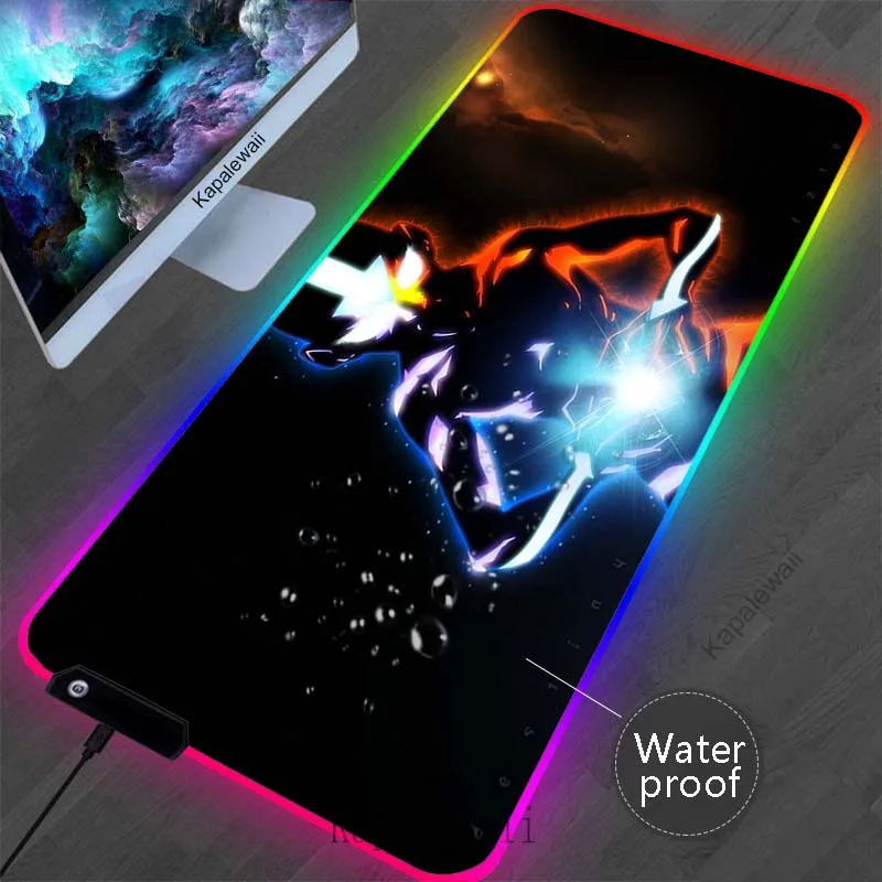 

RGB Avatar the Last Airbender Mousepad Backlit HD Print Mouse Pad Waterproof Speed Keyboard Pads Office Natural Rubber Desk Mat