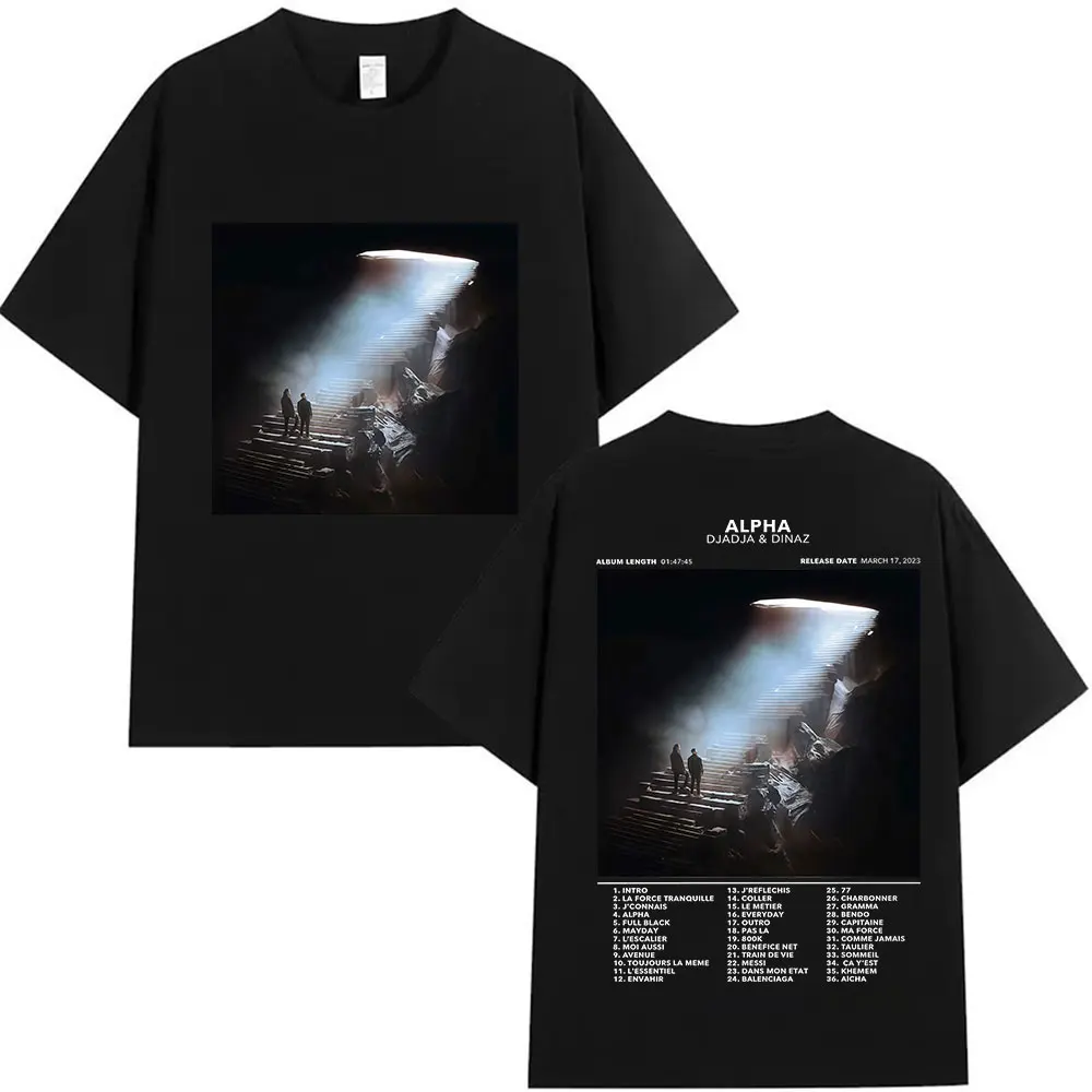 

Rapper Alpha Djadja & Dinaz's 2025 Tour with Pictures, Men's and Women's Pop Music, Hip-hop Summer Pure Cotton T-shirt