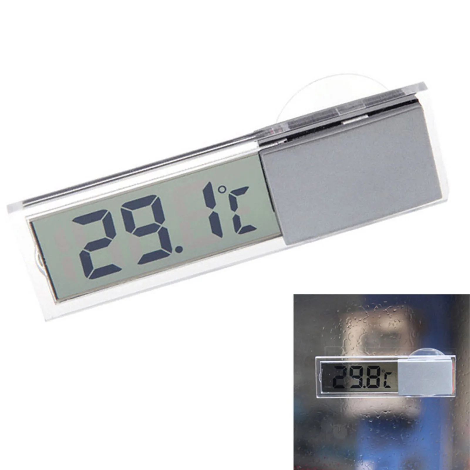 Window LCD Digital Thermometer Wireless Digital Window Thermometer Easy to Apply for Family Friends Neighbors Gift