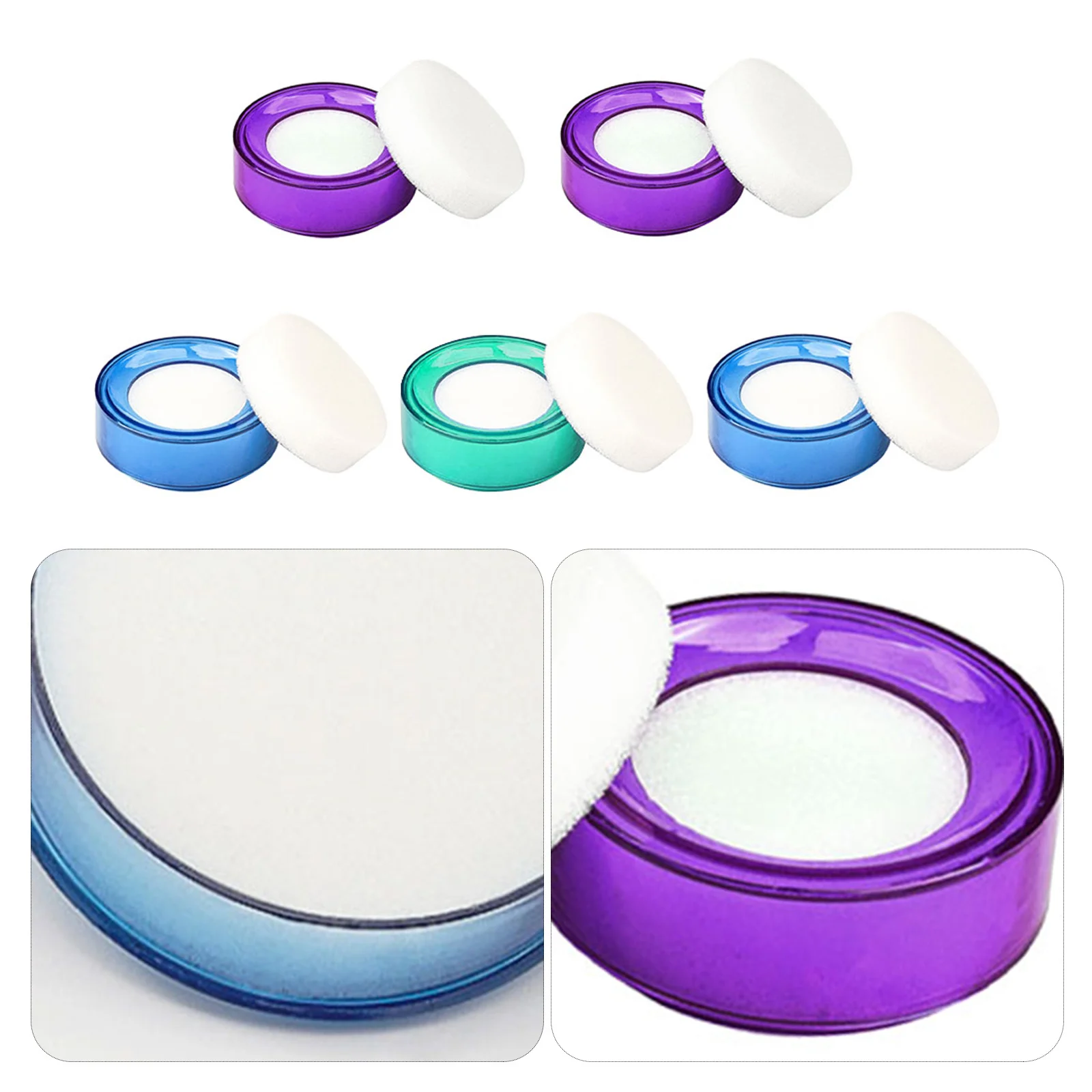 5Pcs Fingertip Moistener Professional Finger Wet Sponges Lightweight Easy Carry Store Perfect Workmanship Bank Supplies