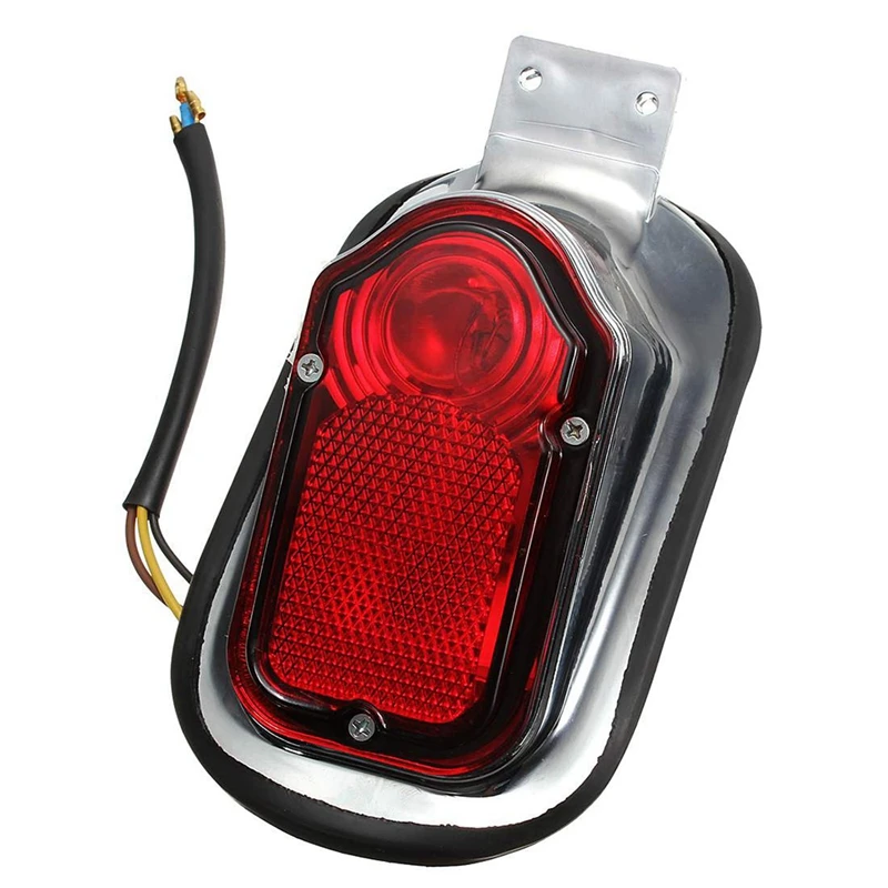 Universal Motorcycle Tail Light Bulb Mount Plate Turn Signal Rear Tail Brake Stop Lamp For Choppers Cruisers Classic