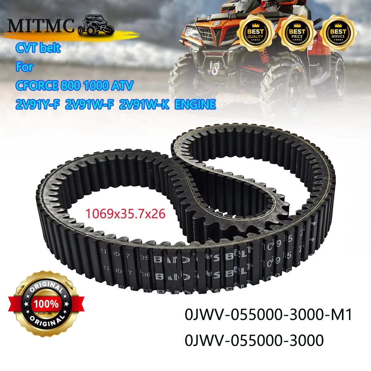 Original CVT belt For CF CFORCE 800 1000 TOURING CF800AZ-3 CF1000AZ-2 2V91Y-F 2V91W-F 2V91W-K ENGINE 0JWV-055000-3000-M1