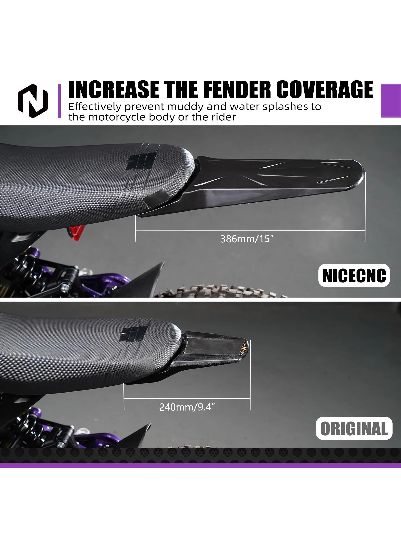 AliExpress NICECNC For Surron light bee X light bee S Electric Bike Front Rear Fender Mudguard PP Plastic Black