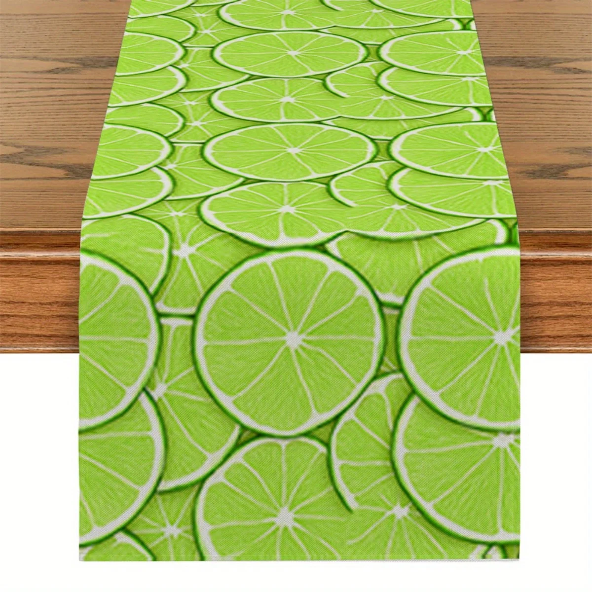 1 Piece of Lemon Slice Table Runner in a Fresh Summer Style, Suitable for Farmhouse, Indoor, Kitchen, Celebrations, Table Decoration, Restaurant, and Banquet Decoration Supplies