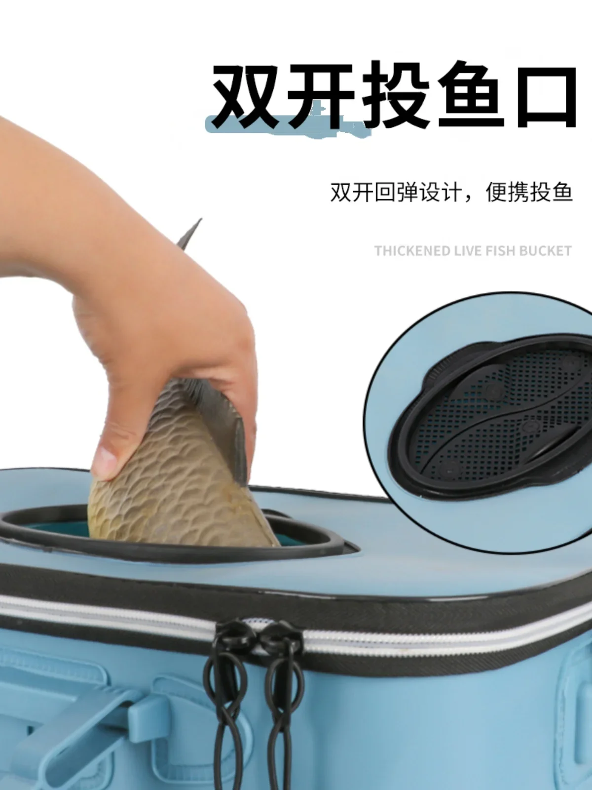 Fishing bucket, live fish bucket, folding fish box, thickened  water bucket, protection bucket