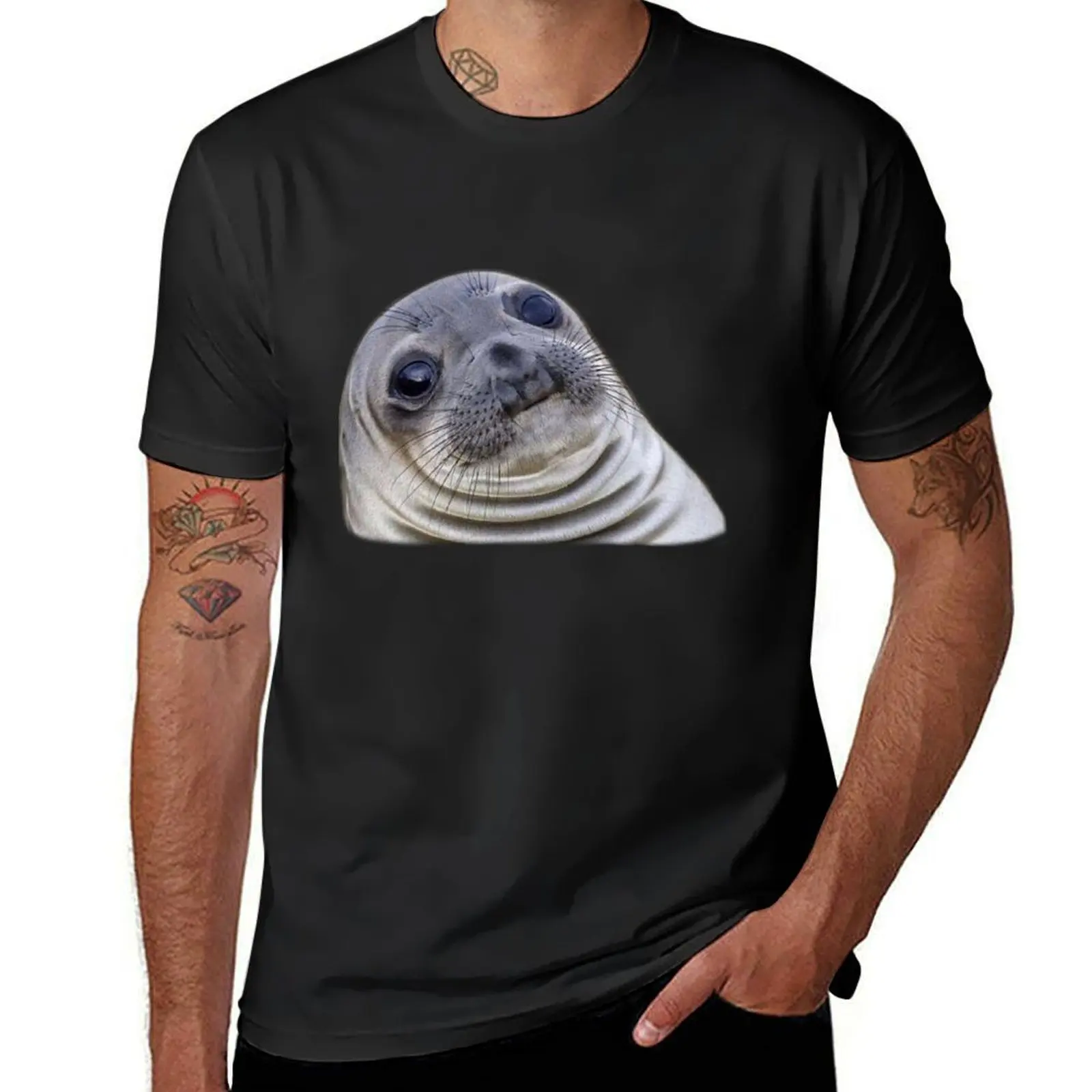 Awkward Seal - funnyjunk funny T-Shirt blanks plus sizes customs t shirts for men