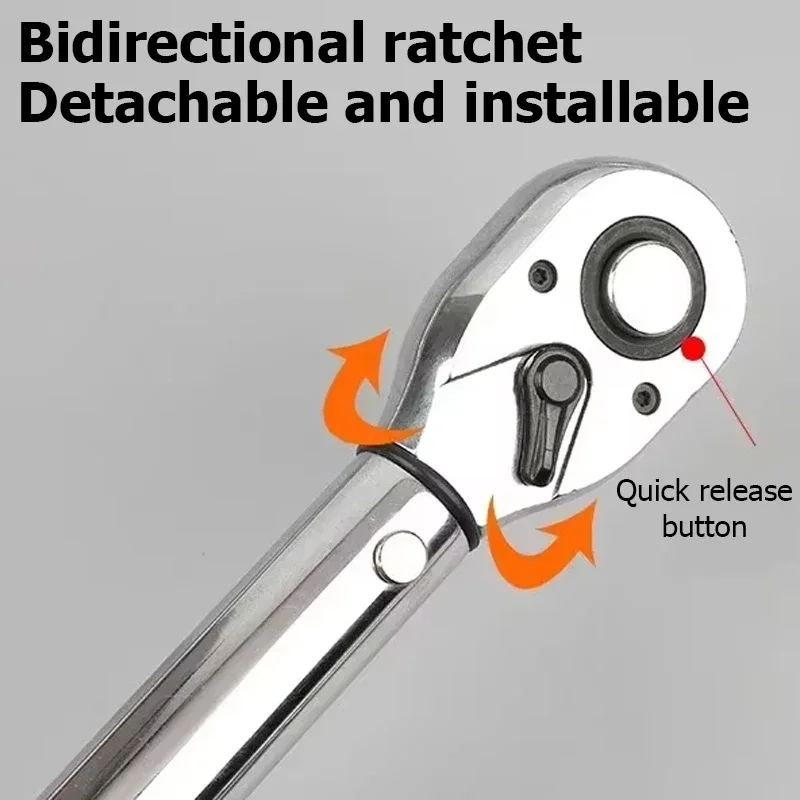 FUTE Bidirectional Ratchet Preset Adjustable Torque Wrench Non-slip Handle 1/2-3/8 Socket Professional Bicycle Automotive Tool