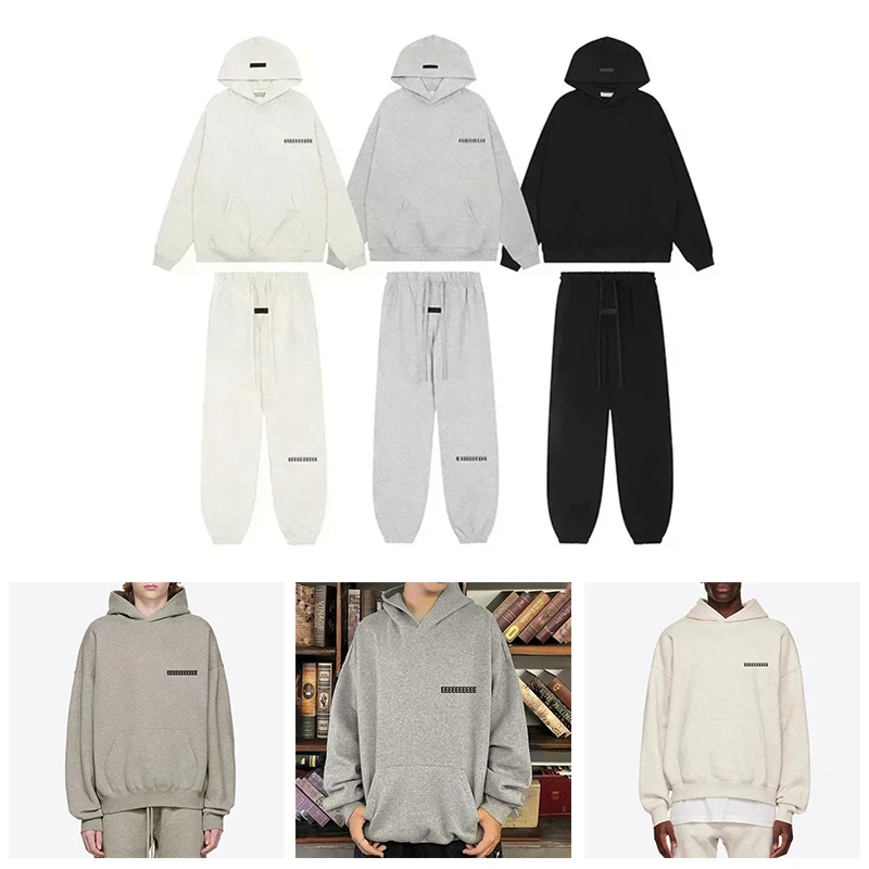 

25 Autumn Winter Luxury Design Men's Hoodies Flocked Letter Logo Hoodies Designer Brand Men's High Street Oversized Hoodie Sets