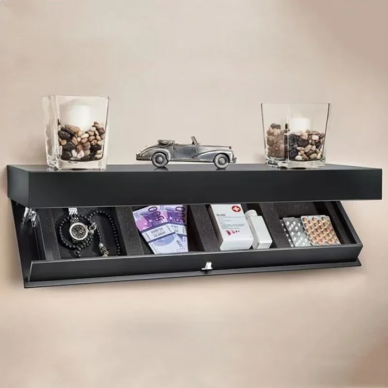 Hidden Design Storage Shelf With Secret Compartment Wall-mounted Furniture Storage Wooden  Concealed Floating Shelf Decoration