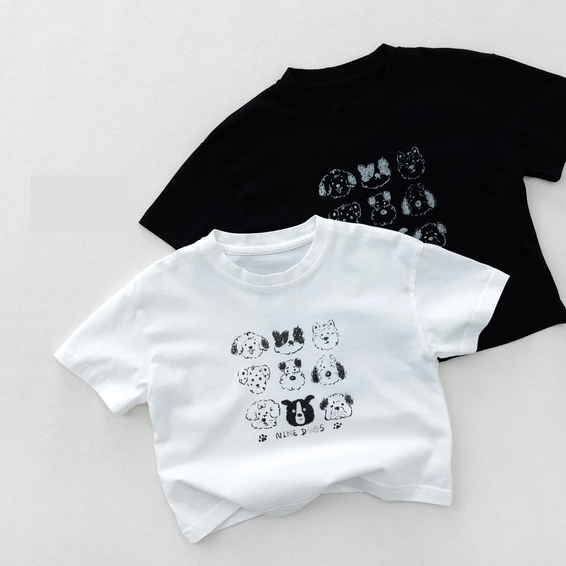 

2026 Summer New Children Short Sleeve T Shirts Cartoon Print Boys Girls Casual Tee Baby Cotton Loose Tops Kids Clothes