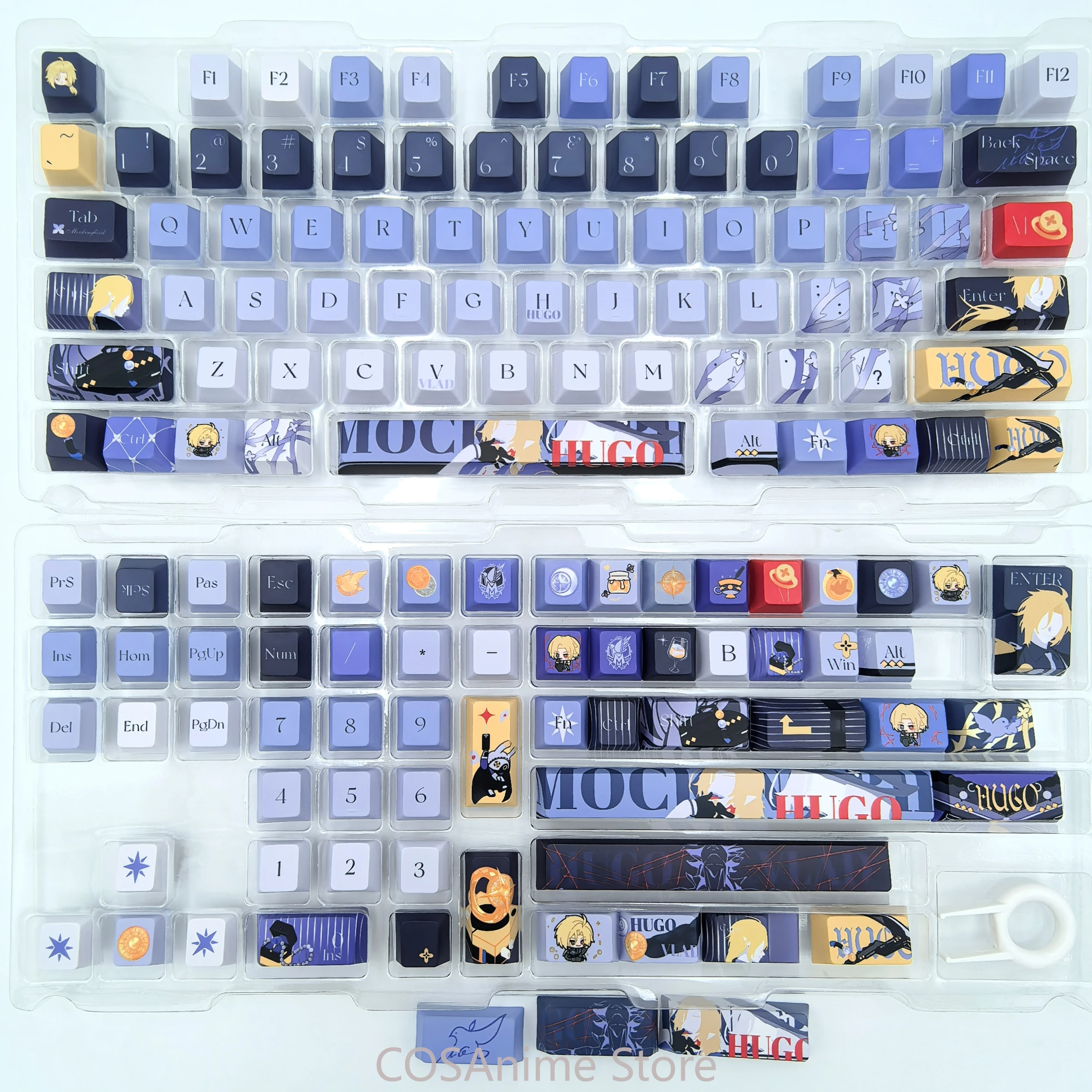 

Zenless Zone Zero Hugo Anime Cosplay Keycaps Key Cherry Profile Pbt Thermal Sublimation Mechanical Keyboard Keycaps keyboard