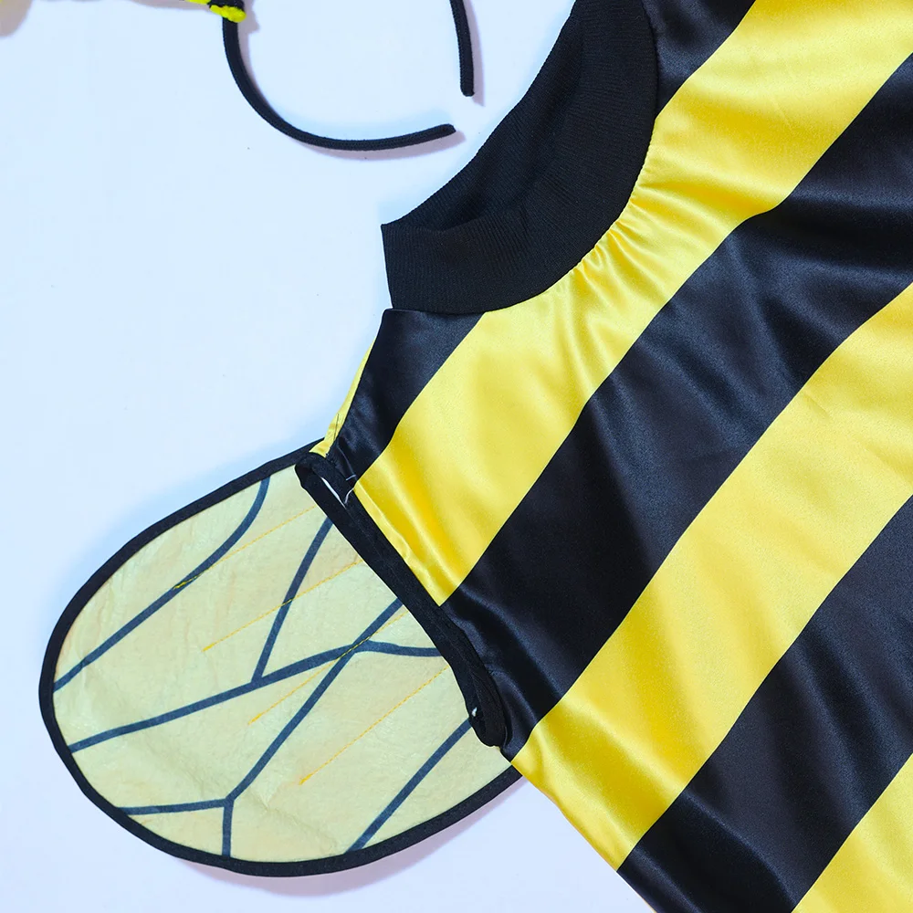 Little Dee Shaped Costume Cute Bee With Antennae Headband Long Socks Set Halloween Role-playing Performance Costume - view 6