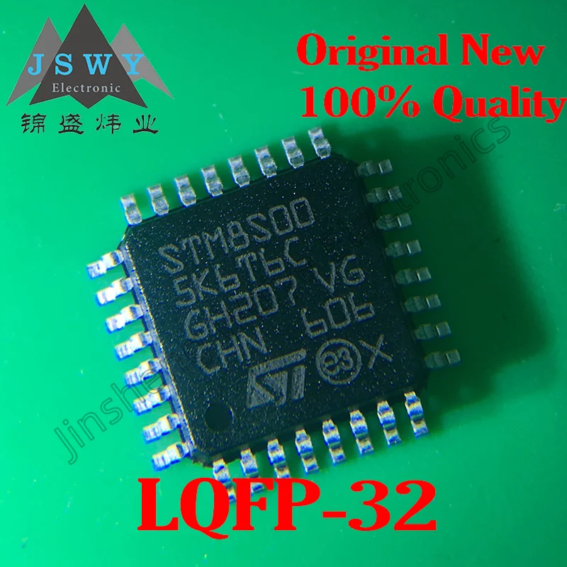

1-50pcs STM8S005K6T6C LQFP-32 Original stock 32KB FLASH STM8 128 x 8EEPROM I2C, interface IrDA, LINbus, SPI, UART, USART Fast de