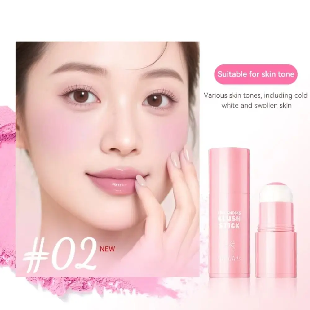 내추럴 오래 지속되는 블러쉬 스틱 저채도 다목적 솔리드 블러쉬 크림 적용하기 쉬운 벨벳 매트 블러쉬 메이크업